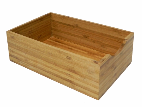 Rect bamboo storage bin